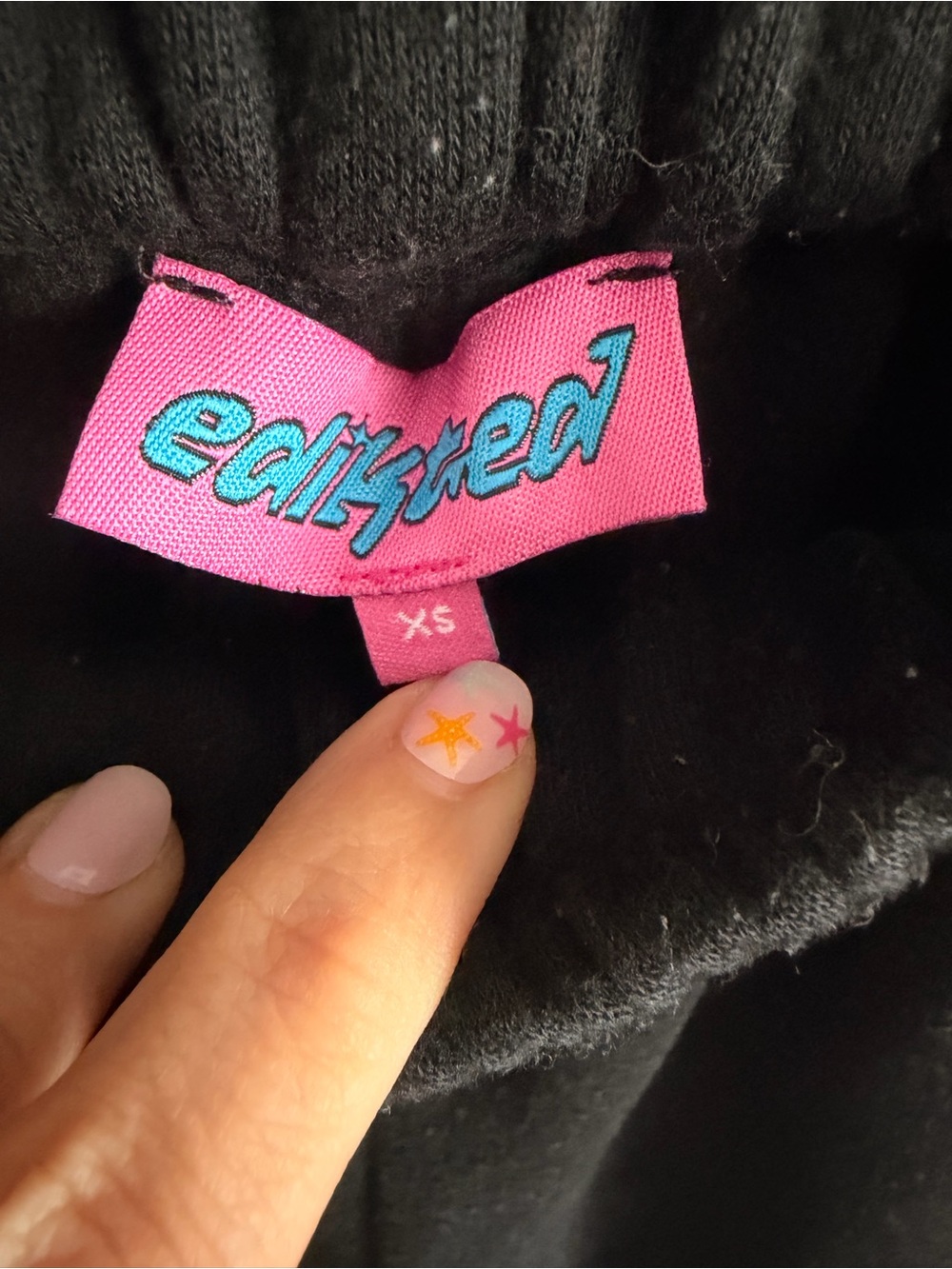 Edikted Black Wide-Leg Elastic-Waist Sweatpants for Kids - Picture 5 of 5